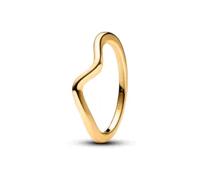 Pandora Ring 14k Gold-Plated Wave Polished 163095C00