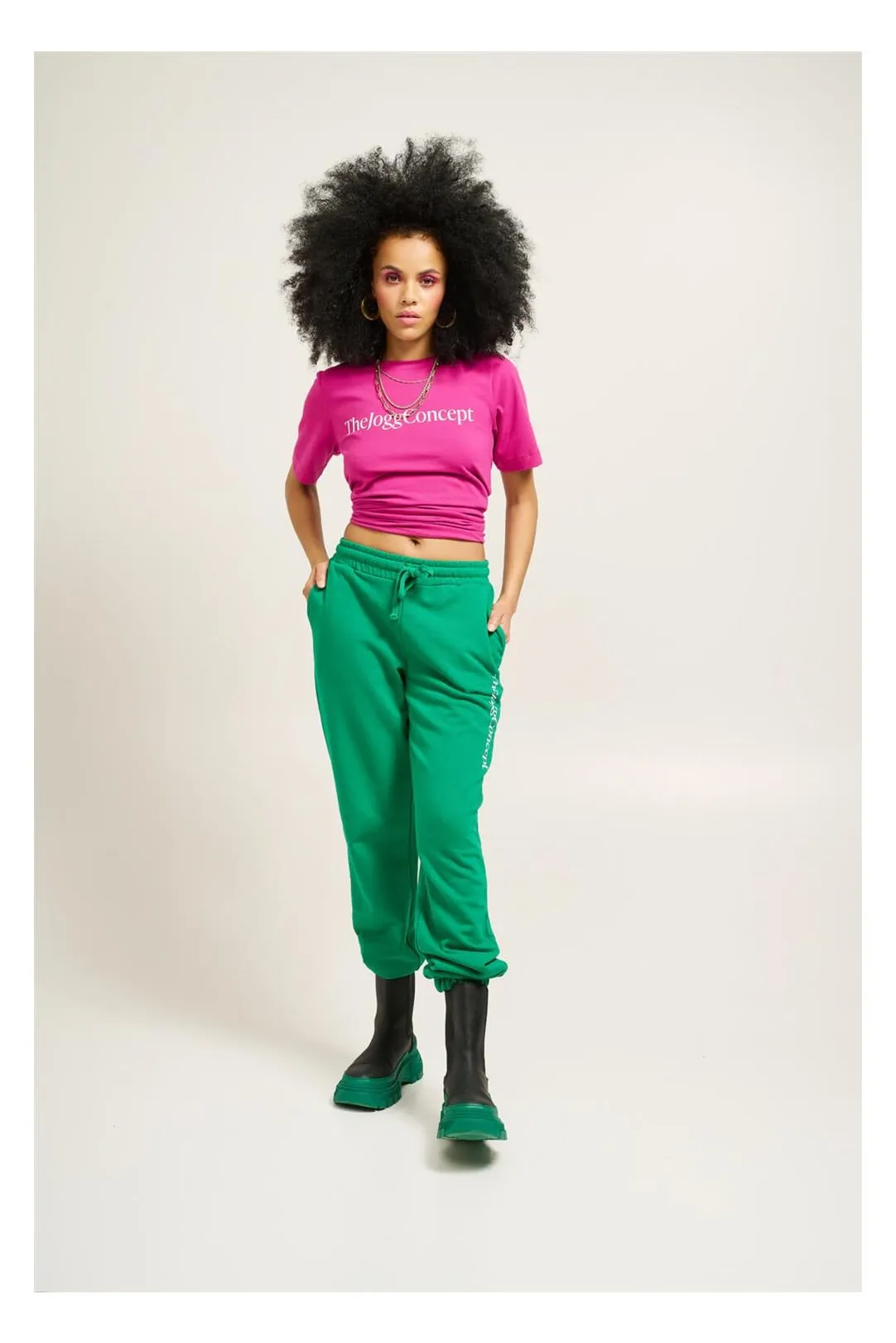 Green Jcsafine jogger pants.