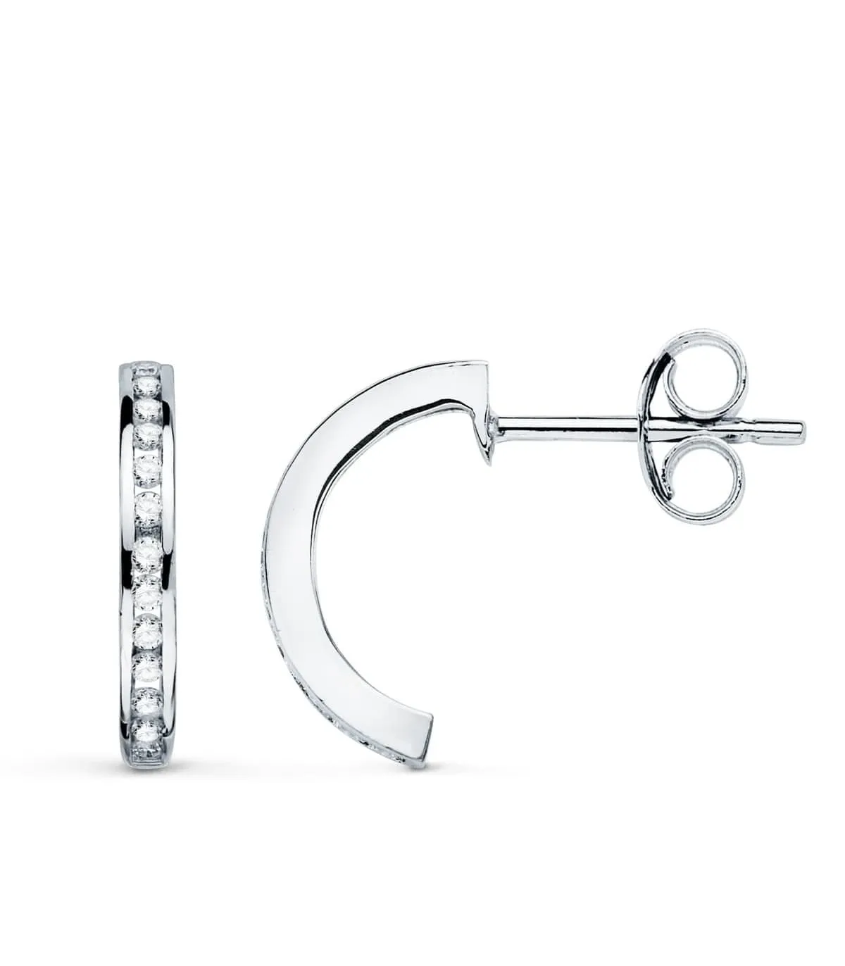 Diamond Hoop Earrings 0.224 Ct. TW 18K Yellow Gold