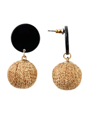 Natural Black-Colored Earrings