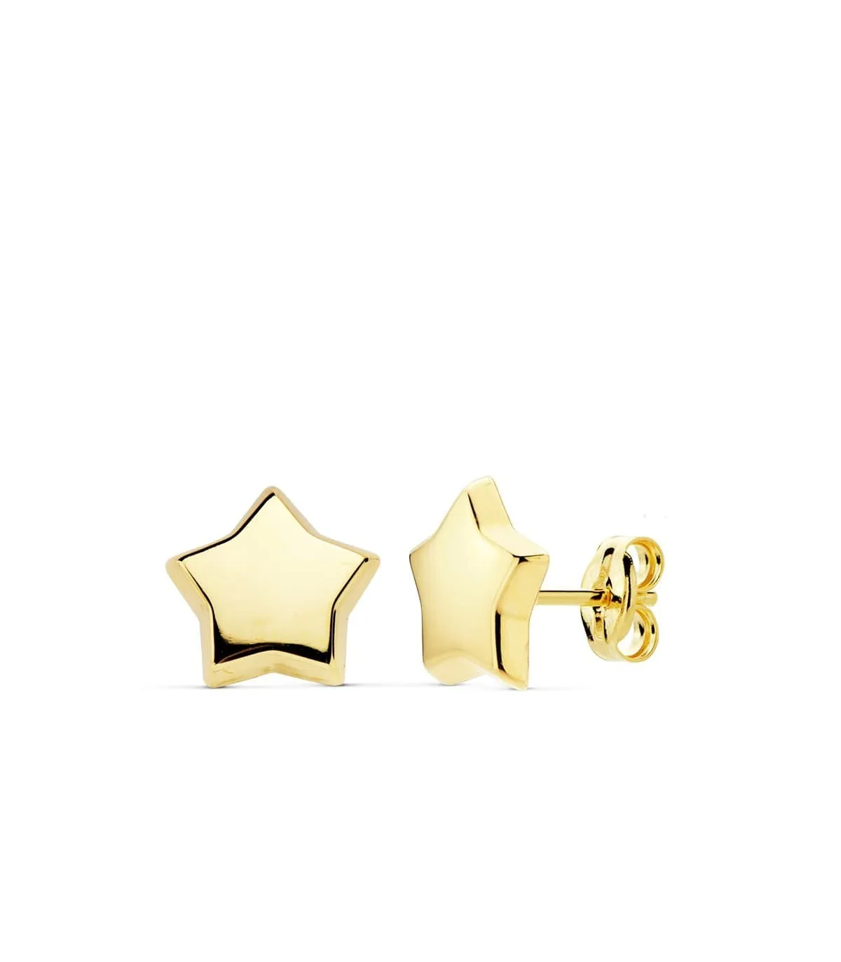 18k yellow gold star stud earrings