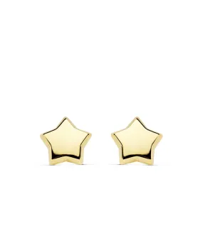 18k yellow gold star stud earrings