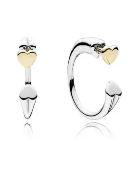 Pandora earrings two hearts