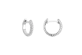 12mm Braided Silver Hoop Earrings