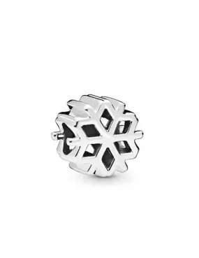 polished snowflake glass Pandora charm