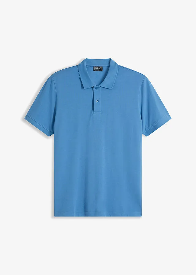 Crystal Blue Short Sleeve Piqué Polo