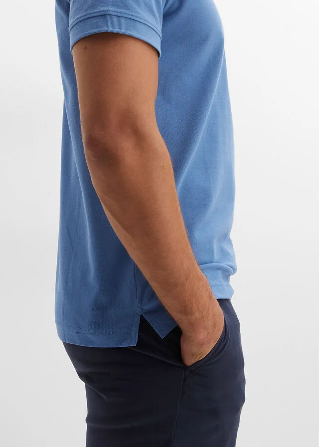 Crystal Blue Short Sleeve Piqué Polo