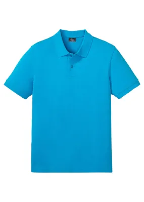 Medium Turquoise Short Sleeve Piqué Polo