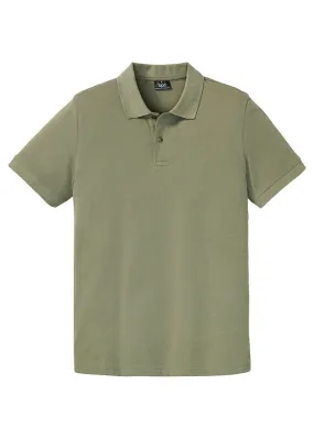 Short Sleeve Olive Green Piqué Polo.