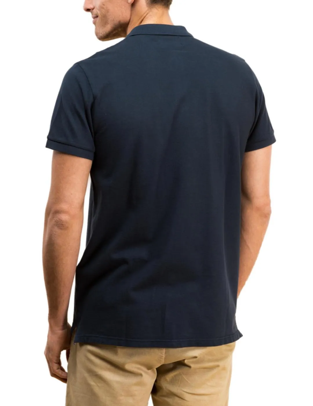 Polo navy blue short-sleeved men's classic Scotta.