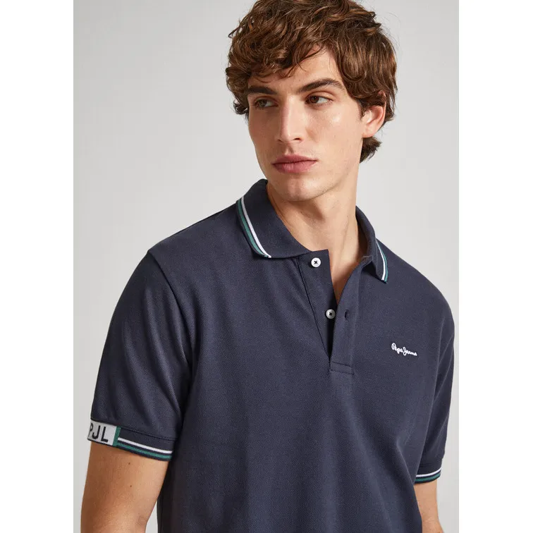 Polo Shirt with Embroidered Logo for Men by Pepe Jeans.