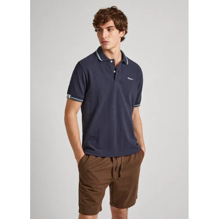 Polo Shirt with Embroidered Logo for Men by Pepe Jeans.