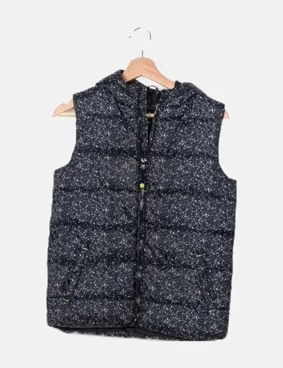 Black printed vest at Primark.