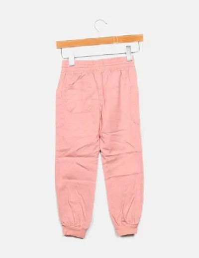 Pink jogger trousers from Primark.