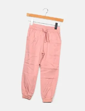 Pink jogger trousers from Primark.