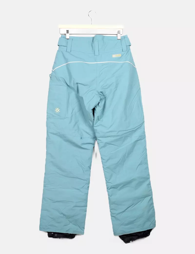 Turquoise snow pants by Pull&Bear