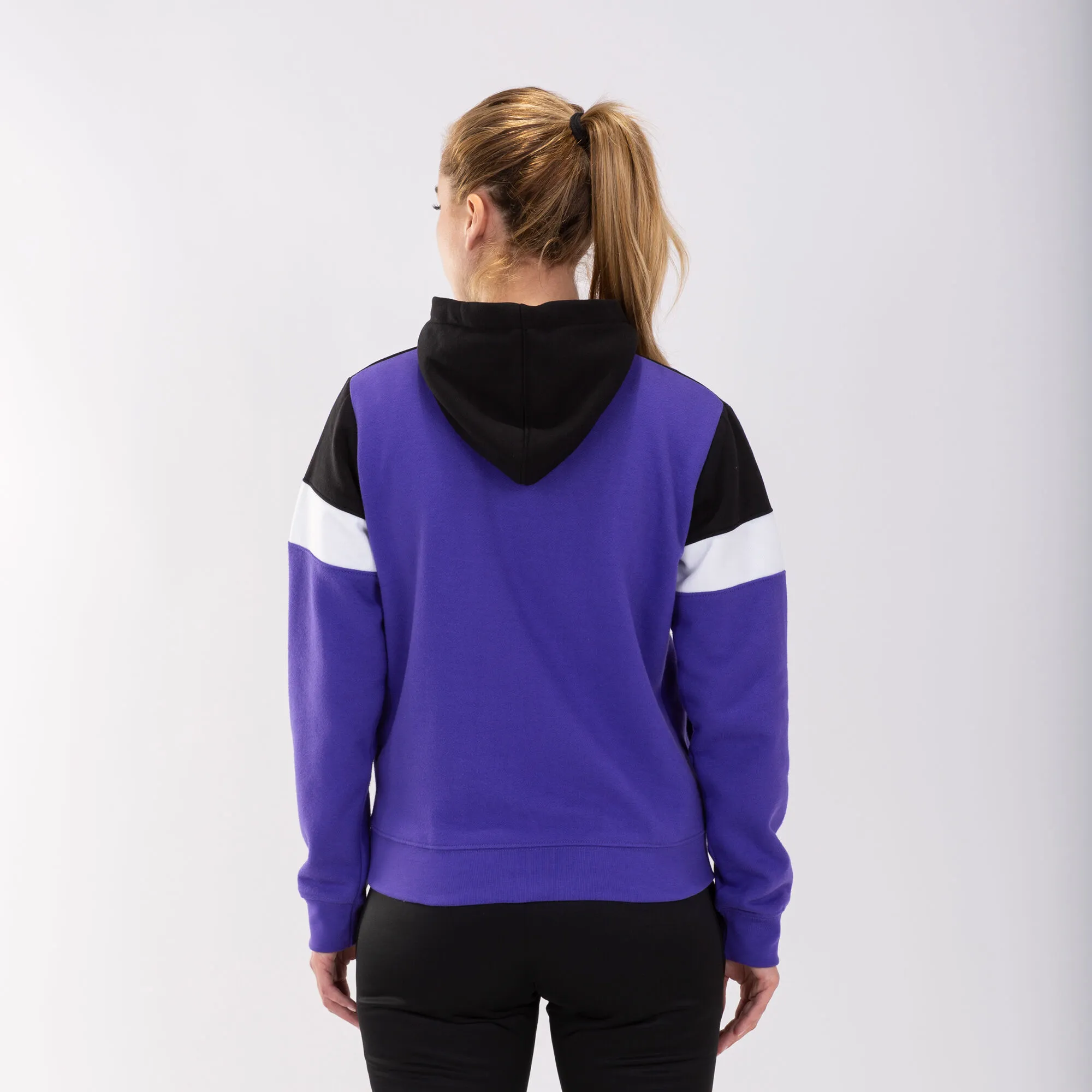 Purple Black White Women's Hooded Sweatshirt Crew IV.