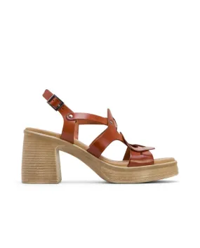 Leather High-Heeled Sandals Imala