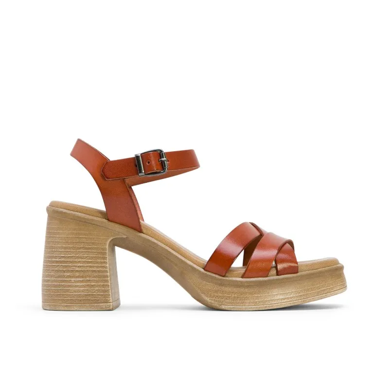 ISIS leather high-heel sandal