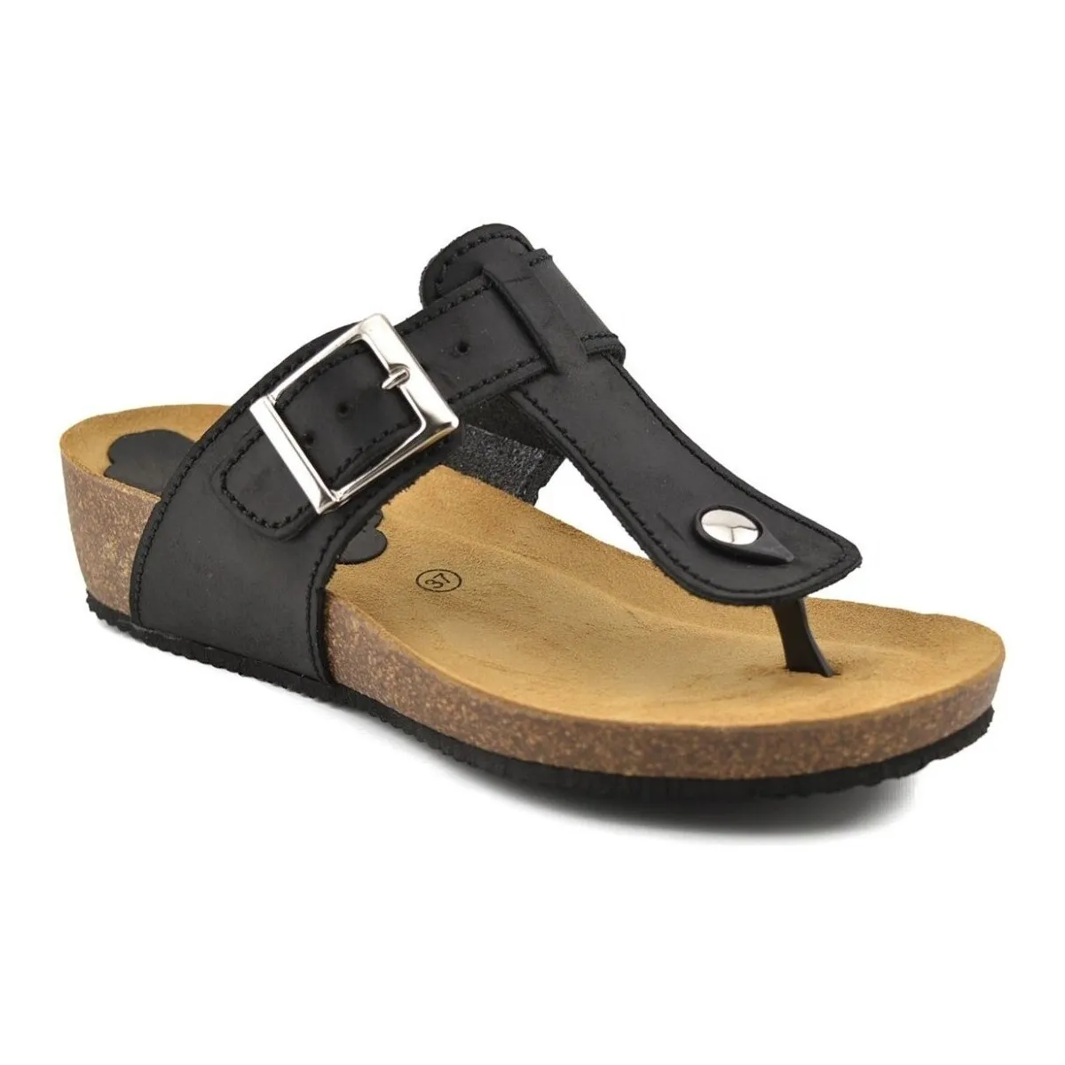 Black leather Bio sandals by