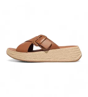 Brown Leather Buckle Sandals