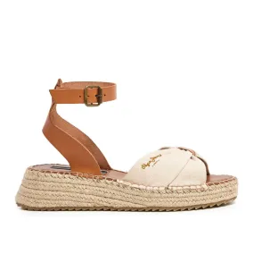 Off White Leather Sandals Kate One