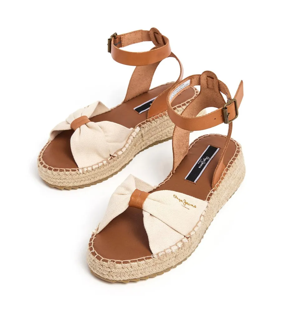 Off White Leather Sandals Kate One