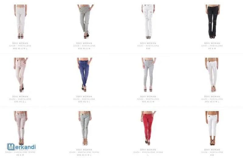 Sexy Woman Ladies Stock Jeans and Pants for Spring/Summer.