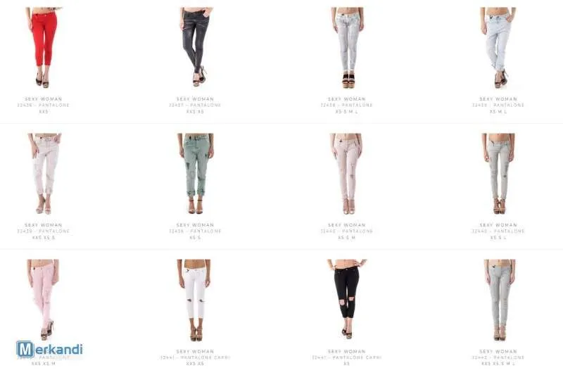 Sexy Woman Ladies Stock Jeans and Pants for Spring/Summer.