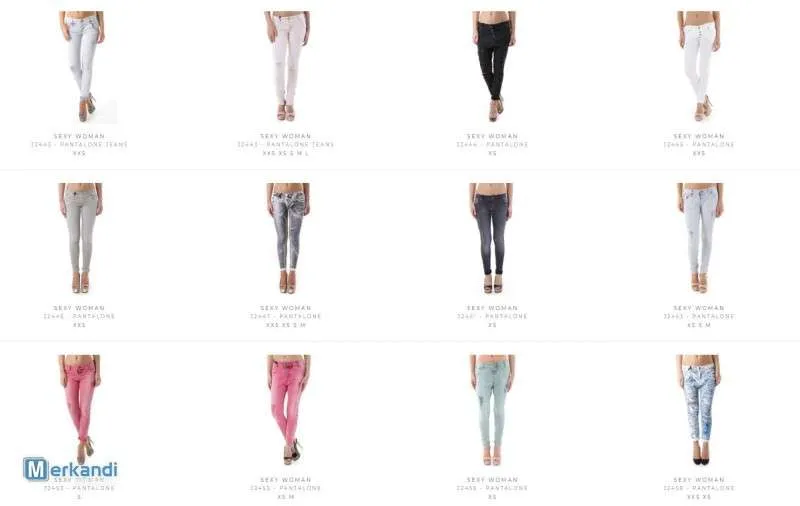 Sexy Woman Ladies Stock Jeans and Pants for Spring/Summer.