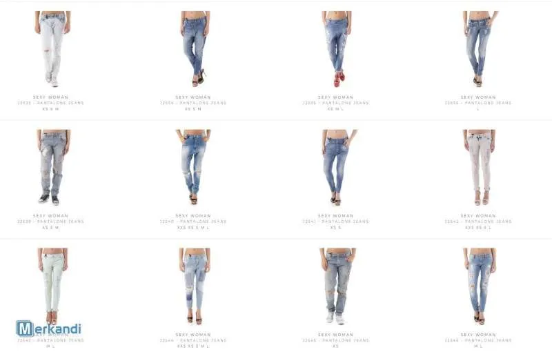 Sexy Woman Ladies Stock Jeans and Pants for Spring/Summer.