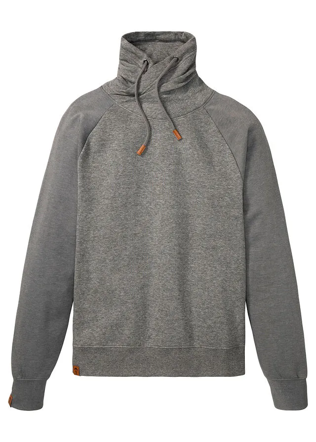 Shawl Collar Heather Gray Smoke Sweatshirt