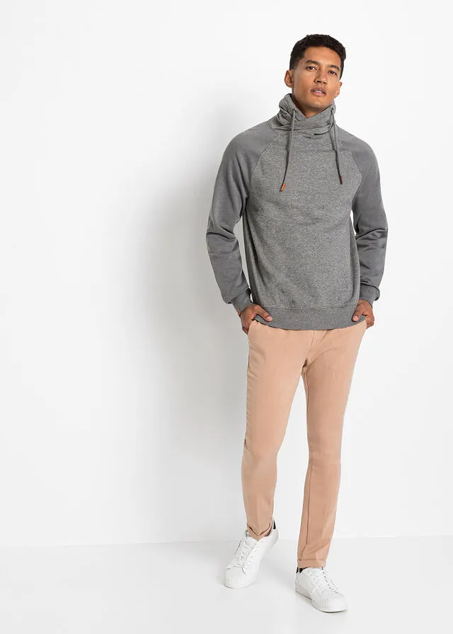 Shawl Collar Heather Gray Smoke Sweatshirt