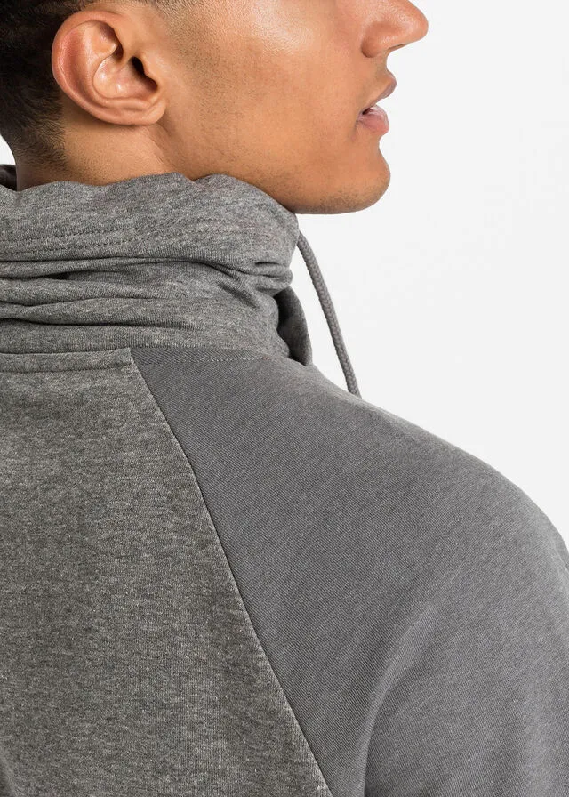 Shawl Collar Heather Gray Smoke Sweatshirt