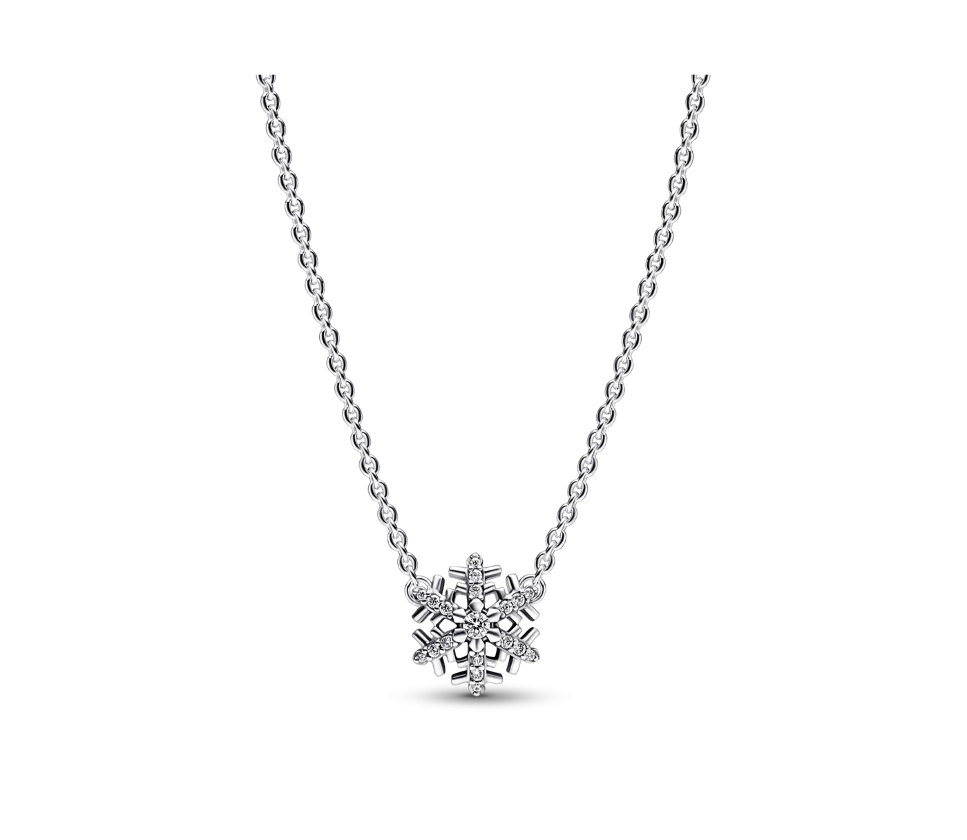 Shiny Snowflake Charm Collar Necklace 392371C01