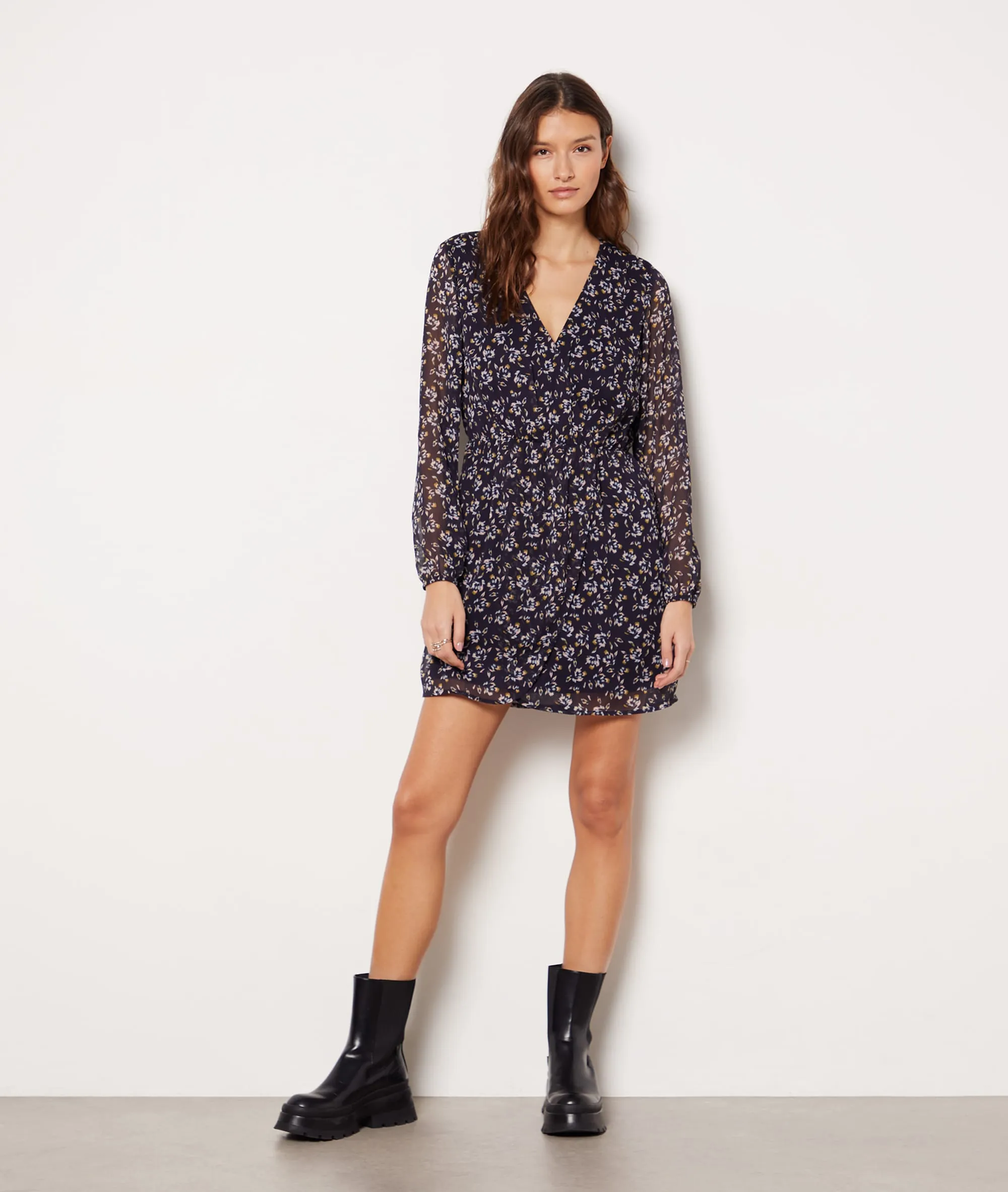 Short Printed Dress PRIMROSE IMP FD MARINE - ETAM