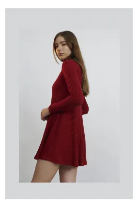 Short Ribbed Teresa Red Dress