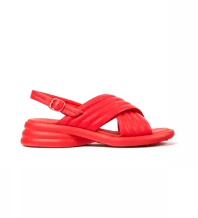 Spiro Bright Red Leather Sandals