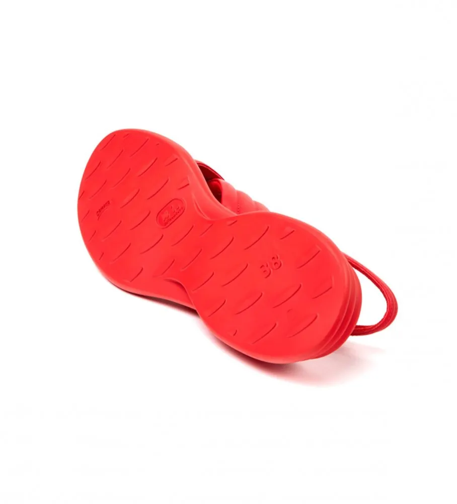 Spiro Bright Red Leather Sandals