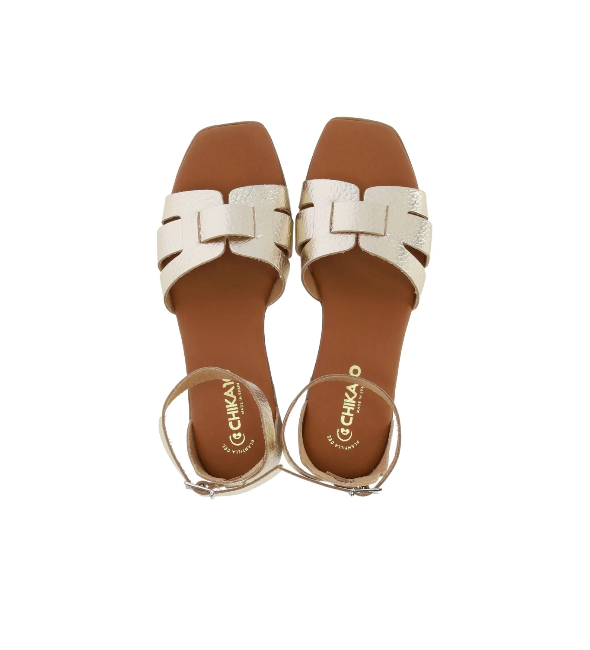 St Fiore 5344 golden leather sandals