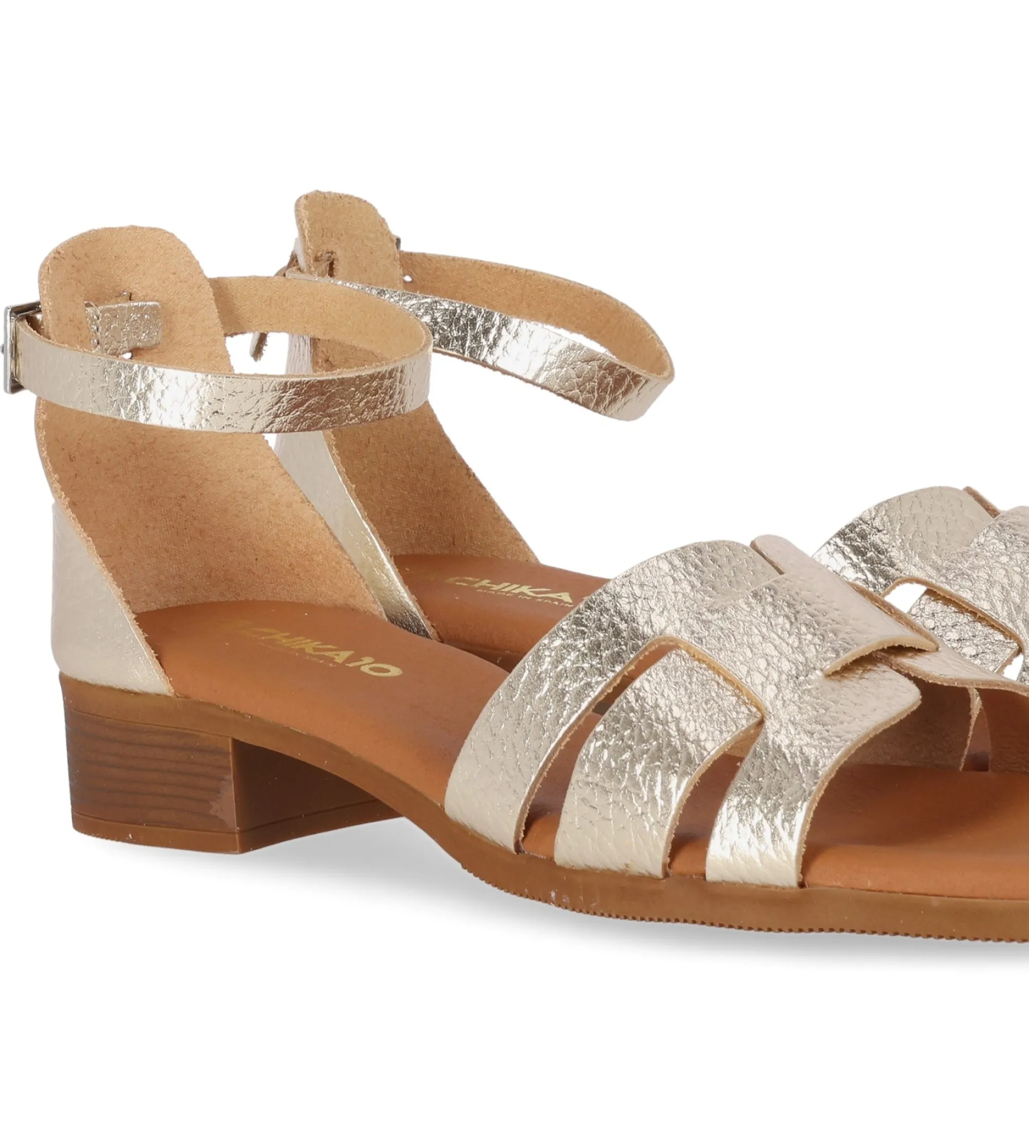 St Fiore 5344 golden leather sandals