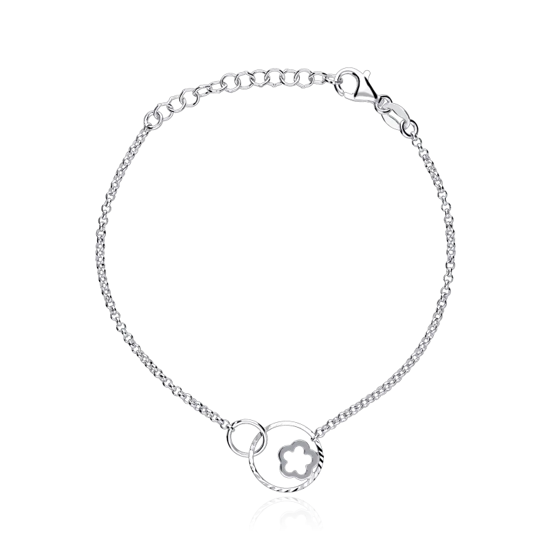 Sterling Silver Bracelet Flower