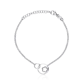 Sterling Silver Bracelet Flower