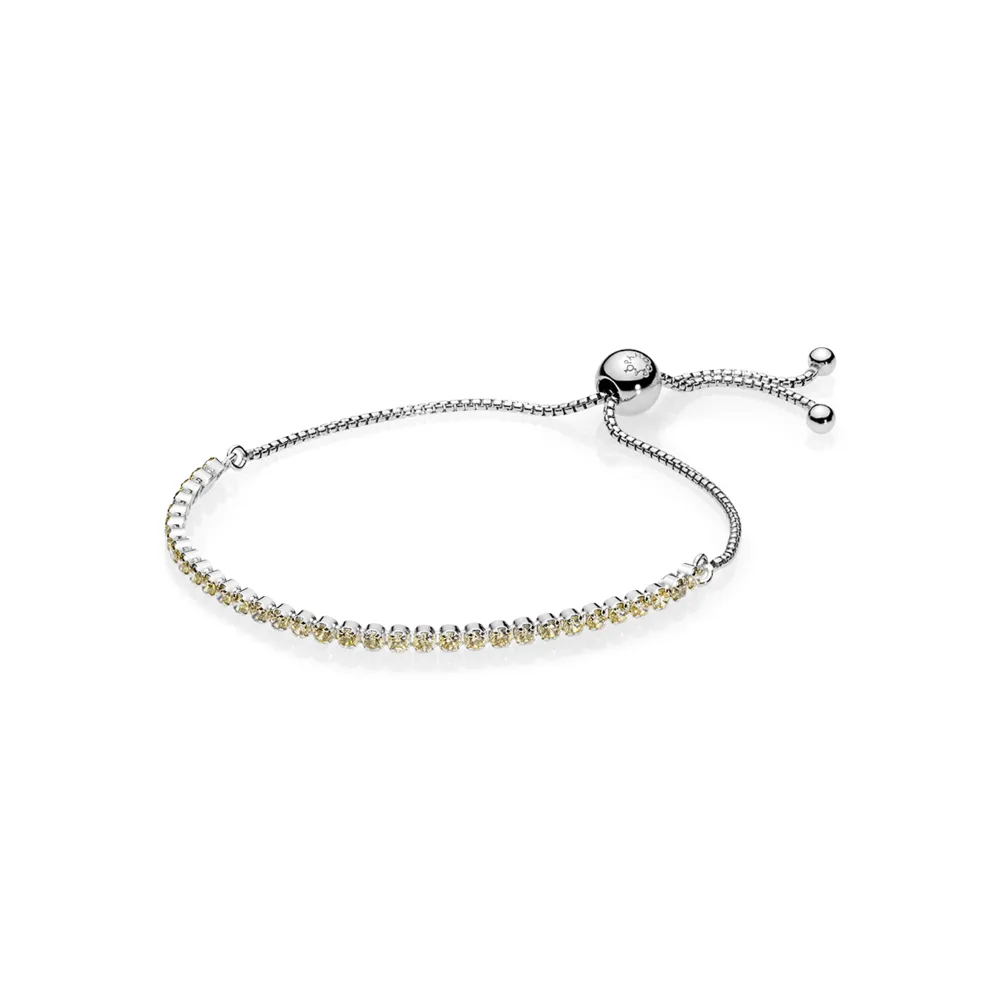 Sterling Silver Bracelet with Gold Luminous Thread 590524CCZ.