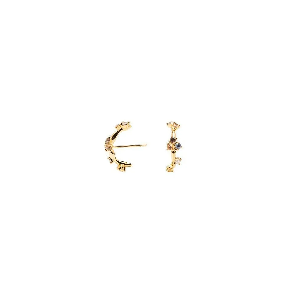 Sterling silver PDPAOLA ZOE earrings with 18k gold plating