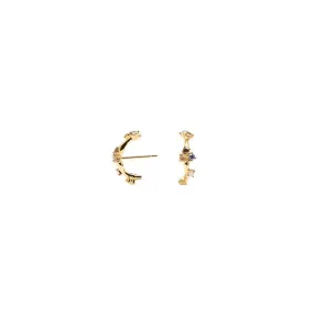 Sterling silver PDPAOLA ZOE earrings with 18k gold plating