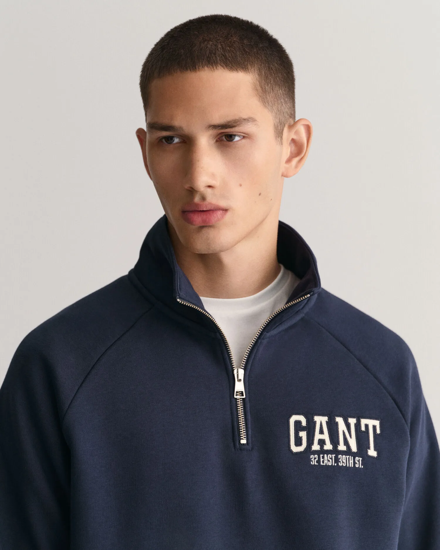 GANT Arch Graphic half-zip sweatshirt.