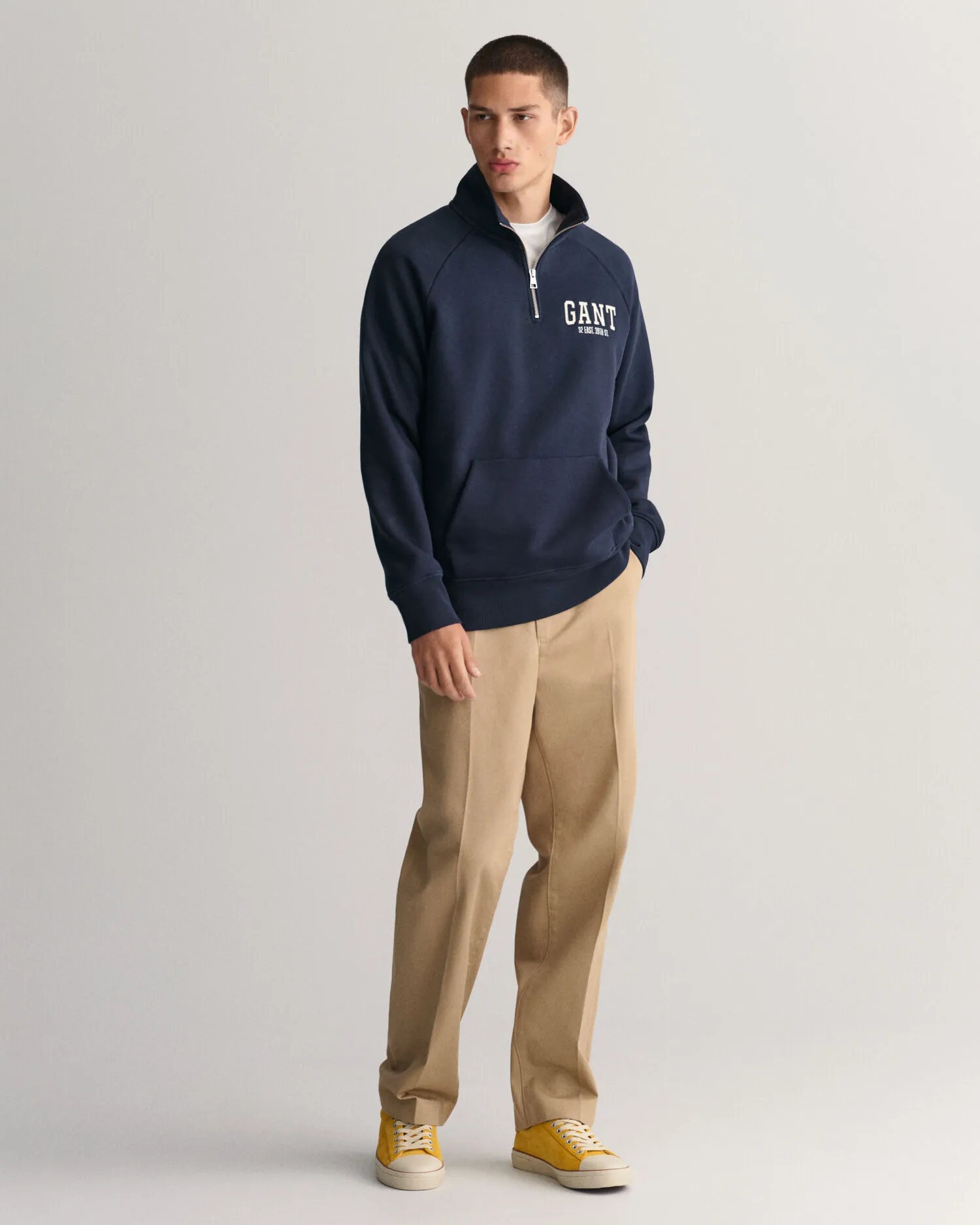 GANT Arch Graphic half-zip sweatshirt.