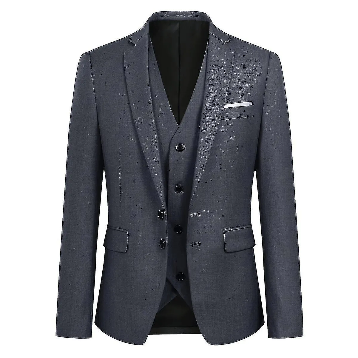 Traje de 3 piezas para hombre Trajes de boda Esmoquin Blazer Chaleco Pantalones Q