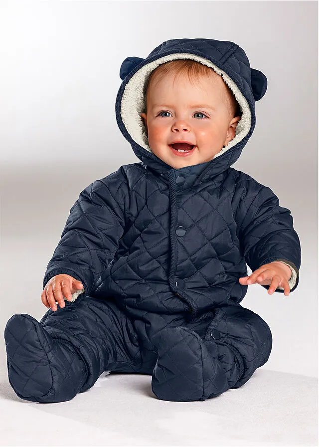 Snowsuit for Baby with Socks (2-Piece Set) Dark Blue